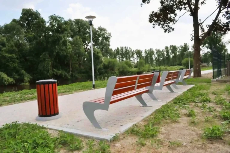 ławka miejska Modern, kosz KC2